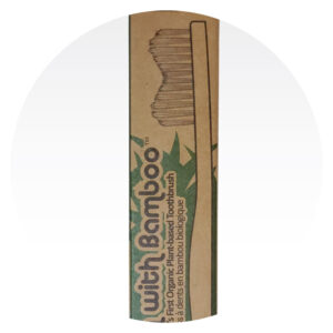 Portion of Brush With Bamboo Package for Adult-sized Toothbrush
