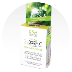 Flosspot Gold Vegan Dental Floss Package of Refills