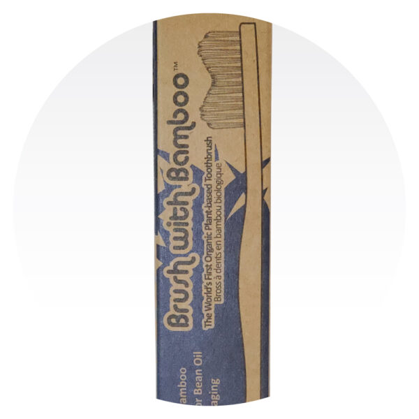 Portion of Brush With Bamboo Box for Child's size toothbrush