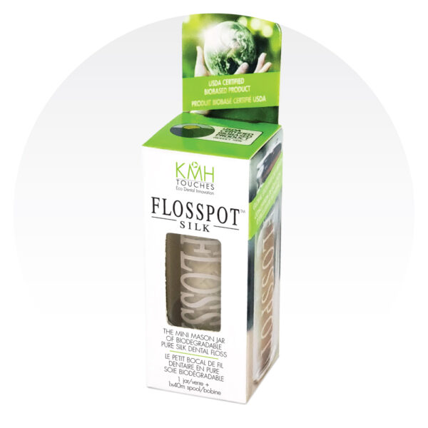 Flosspot Silk Dental Floss in Package